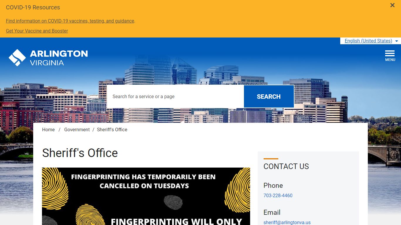 Sheriff's Office – Official Website of Arlington County Virginia Government